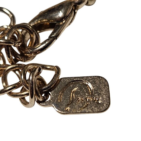 Vintage Gold Tone Chain Necklace Chunky Layered Multi Strand Fashion Jewelry - Picture 3 of 5